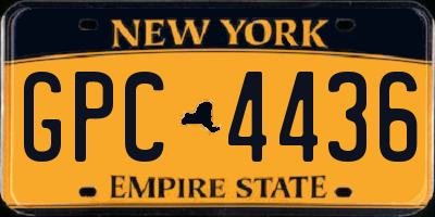 NY license plate GPC4436