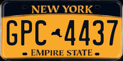 NY license plate GPC4437