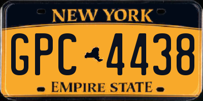 NY license plate GPC4438