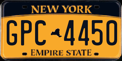 NY license plate GPC4450