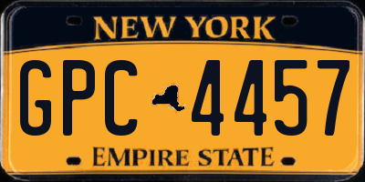 NY license plate GPC4457