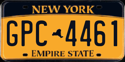 NY license plate GPC4461