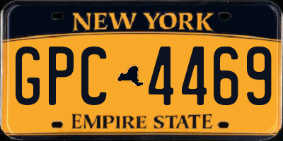 NY license plate GPC4469