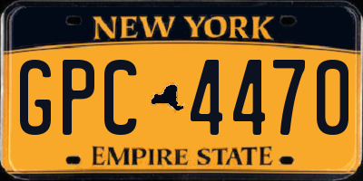 NY license plate GPC4470