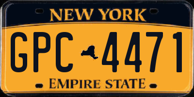 NY license plate GPC4471