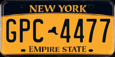 NY license plate GPC4477