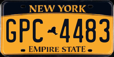 NY license plate GPC4483