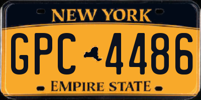 NY license plate GPC4486