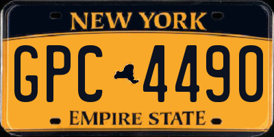 NY license plate GPC4490