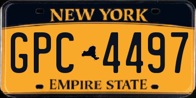 NY license plate GPC4497