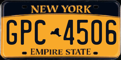 NY license plate GPC4506