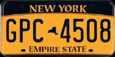 NY license plate GPC4508
