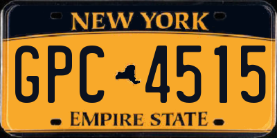 NY license plate GPC4515