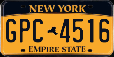 NY license plate GPC4516