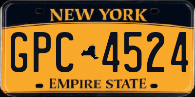 NY license plate GPC4524