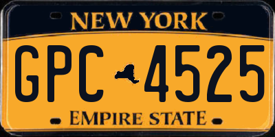 NY license plate GPC4525
