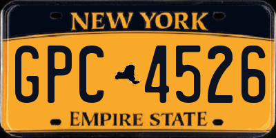 NY license plate GPC4526