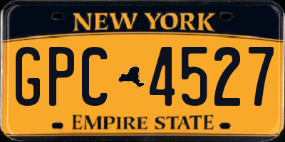 NY license plate GPC4527
