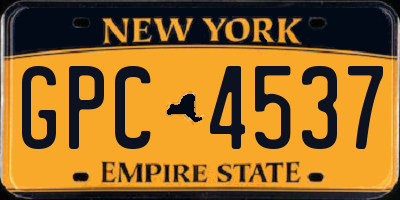 NY license plate GPC4537