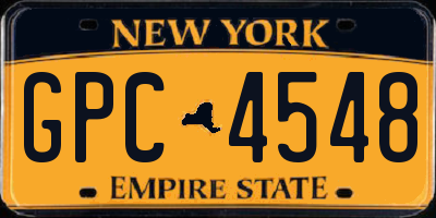 NY license plate GPC4548