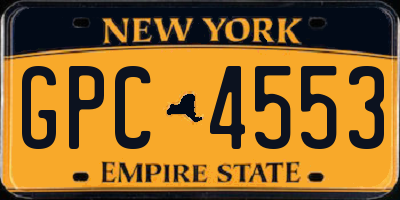 NY license plate GPC4553