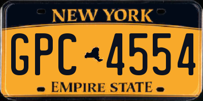 NY license plate GPC4554