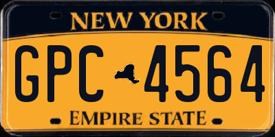 NY license plate GPC4564