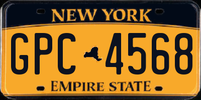NY license plate GPC4568