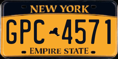 NY license plate GPC4571