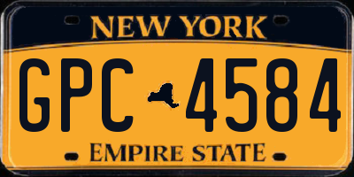 NY license plate GPC4584