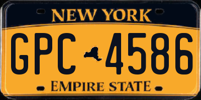 NY license plate GPC4586