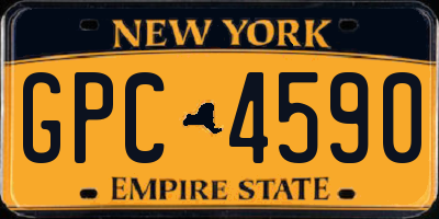 NY license plate GPC4590