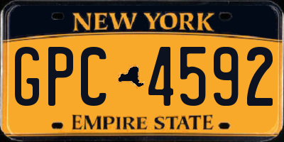 NY license plate GPC4592