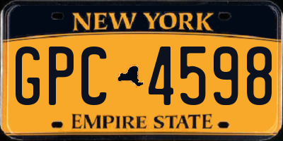 NY license plate GPC4598