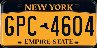 NY license plate GPC4604