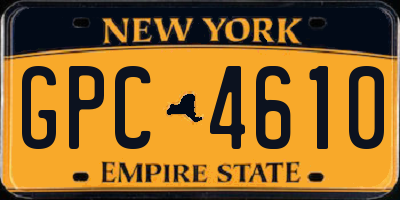 NY license plate GPC4610