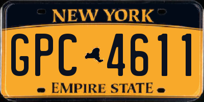 NY license plate GPC4611