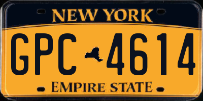 NY license plate GPC4614