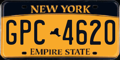 NY license plate GPC4620