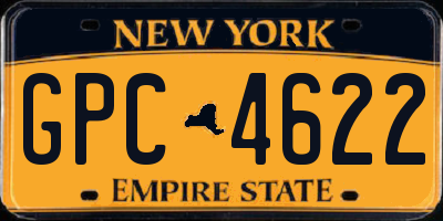 NY license plate GPC4622