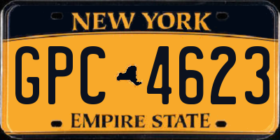 NY license plate GPC4623