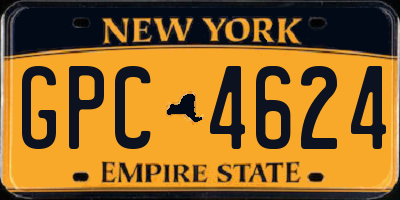 NY license plate GPC4624