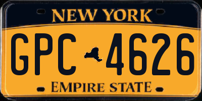NY license plate GPC4626