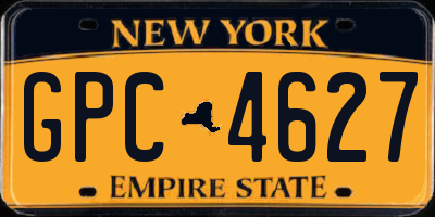 NY license plate GPC4627