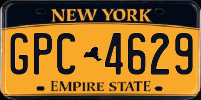 NY license plate GPC4629