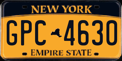 NY license plate GPC4630