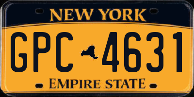 NY license plate GPC4631