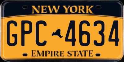 NY license plate GPC4634