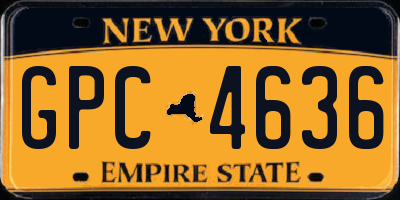 NY license plate GPC4636