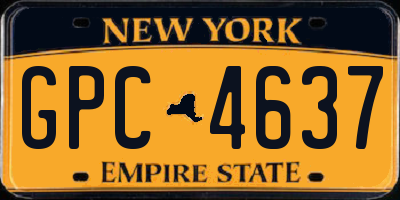 NY license plate GPC4637